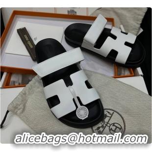 Shop Duplicate Hermes Chypre sandal Blanc 60702405