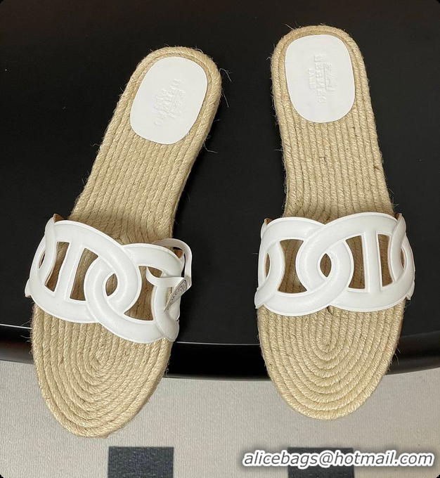 Buy Luxury Hermes Famosa Espadrille Blanc 60702406
