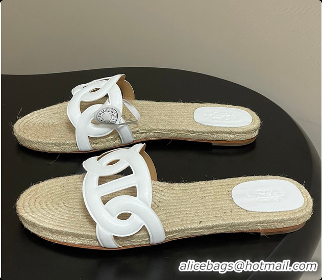 Buy Luxury Hermes Famosa Espadrille Blanc 60702406