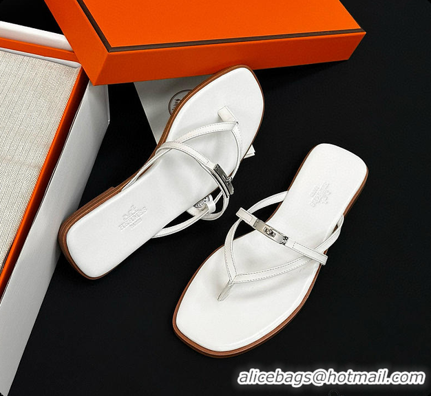 Duplicate Hermes Miss Sandal Blanc 60702408