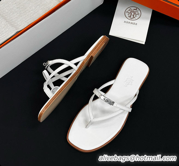 Duplicate Hermes Miss Sandal Blanc 60702408