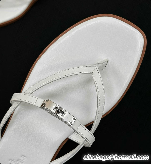 Duplicate Hermes Miss Sandal Blanc 60702408