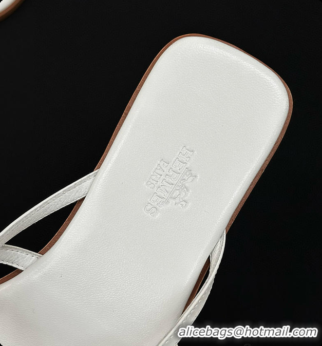 Duplicate Hermes Miss Sandal Blanc 60702408