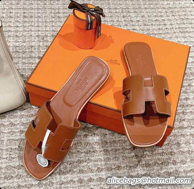 Top Grade Hermes Sandals Brown 60702409