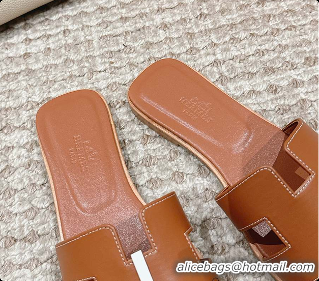 Top Grade Hermes Sandals Brown 60702409