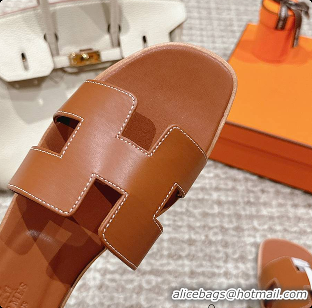 Top Grade Hermes Sandals Brown 60702409