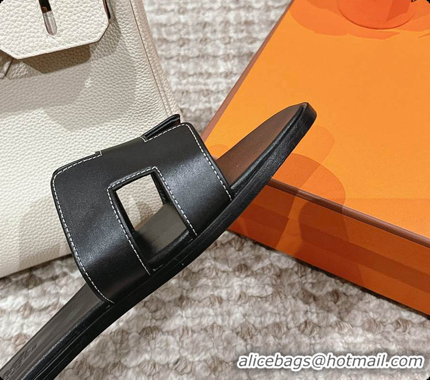 Pretty Style Hermes Sandals Black 60702409