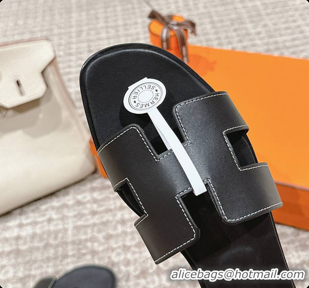 Pretty Style Hermes Sandals Black 60702409