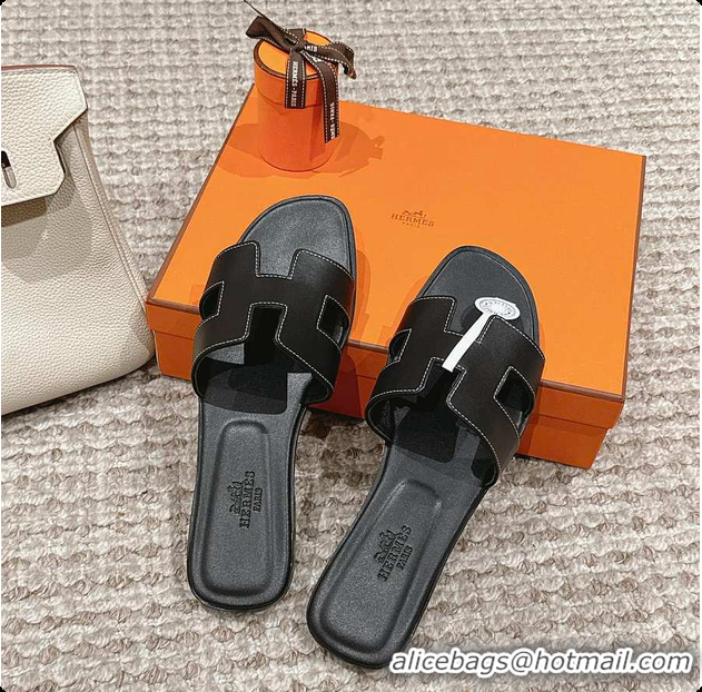 Pretty Style Hermes Sandals Black 60702409