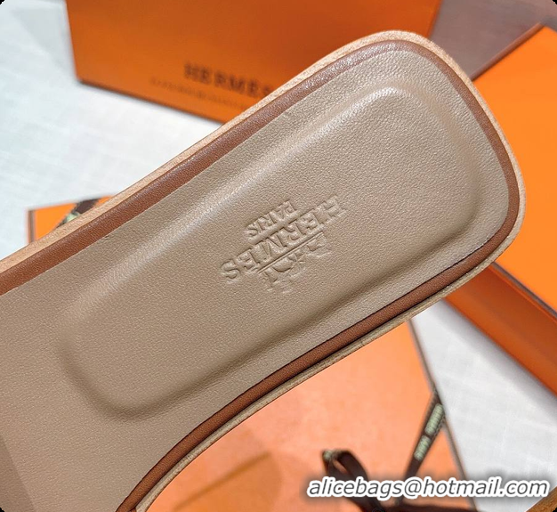 Durable Hermes Slippers Brown 60702410