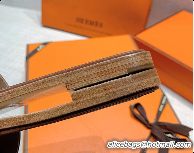 Durable Hermes Slippers Brown 60702410