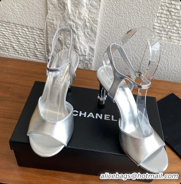 Stylish Chanel 25 Métiers d’art Sandals/Heels Lambskin Silver 60702504