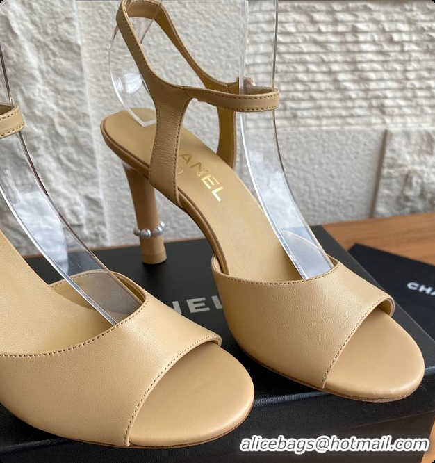 Discount Chanel 25 Métiers d’art Sandals/Heels Lambskin Camel Beige 60702504