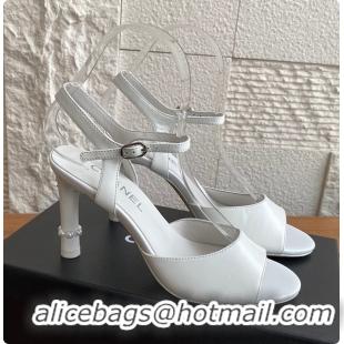 Purchase Chanel 25 Métiers d’art Sandals/Heels Lambskin White 60702504