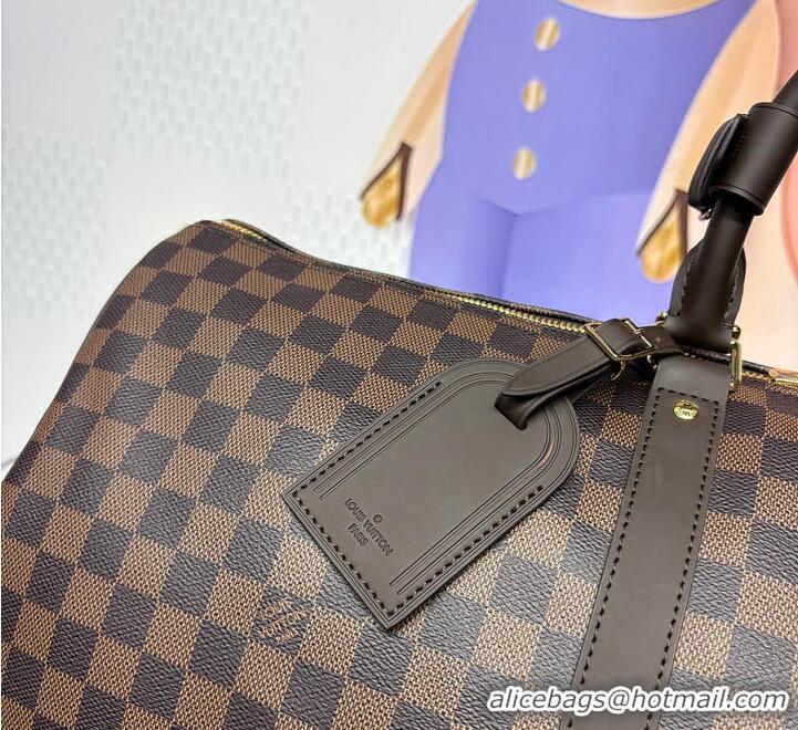Buy Discount Louis Vuitton Damier Ebene Canvas Keepall Bandouliere 55 Bag N41414