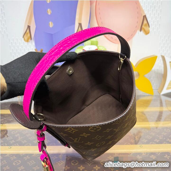 Top Grade Louis Vuitton Monogram/Exotic Crocodile All In BB Bag M28911 Fuchsia