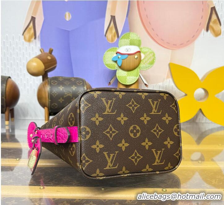 Top Grade Louis Vuitton Monogram/Exotic Crocodile All In BB Bag M28911 Fuchsia