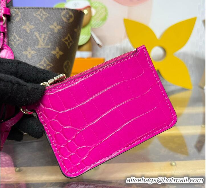 Top Grade Louis Vuitton Monogram/Exotic Crocodile All In BB Bag M28911 Fuchsia