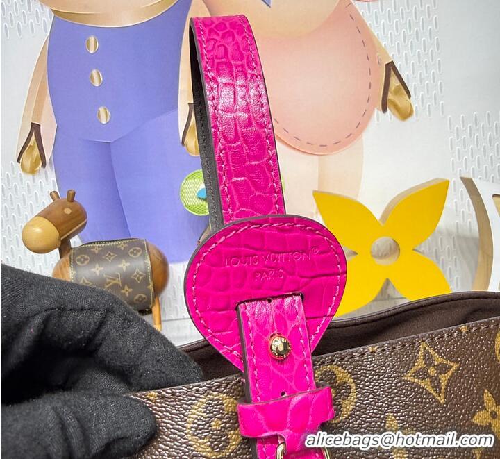 Top Grade Louis Vuitton Monogram/Exotic Crocodile All In BB Bag M28911 Fuchsia