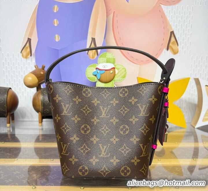 Top Grade Louis Vuitton Monogram/Exotic Crocodile All In BB Bag M28911 Fuchsia