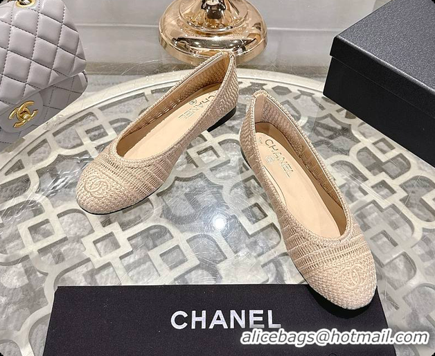 Cheap Price Chanel Spring-Summer 25P Raphia Ballet Flats in Beige 60702603