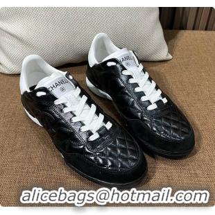 Best Price Chanel Trainers Shiny Calfskin, Calfskin & Suede Calfskin Black & White 60702604