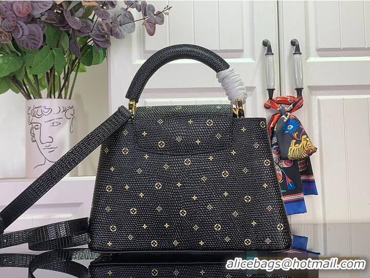 Reasonable Price Louis Vuitton Monogram Strass Capucines BB M89370 Black 2026