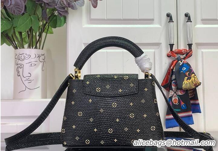 Promotional Louis Vuitton Monogram Strass Capucines Mini M89371 Black 2026