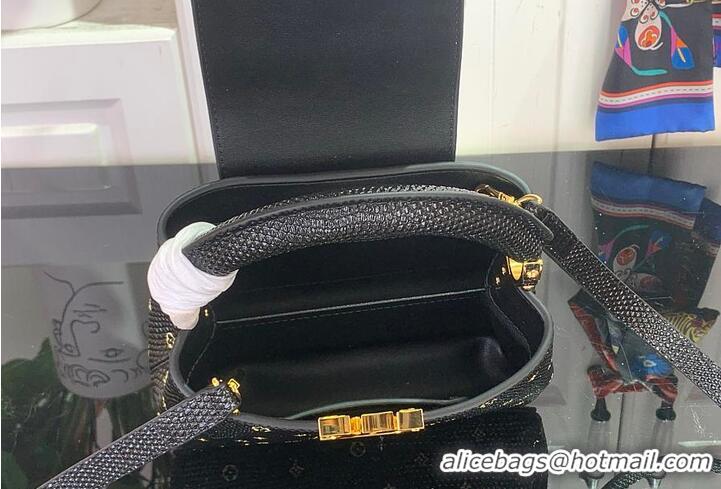 Promotional Louis Vuitton Monogram Strass Capucines Mini M89371 Black 2026