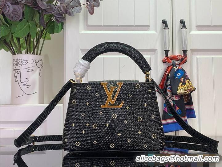 Promotional Louis Vuitton Monogram Strass Capucines Mini M89371 Black 2026