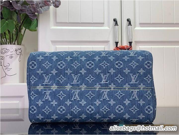 Top Design Louis Vuitton Monogram Denim Speedy Soft 30 M14430 Blue 2026