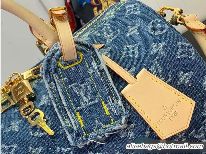 Top Design Louis Vuitton Monogram Denim Speedy Soft 30 M14430 Blue 2026