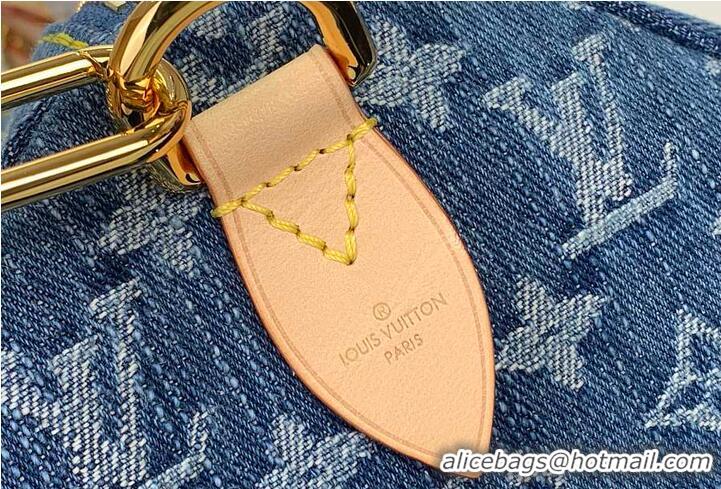 Top Design Louis Vuitton Monogram Denim Speedy Soft 30 M14430 Blue 2026