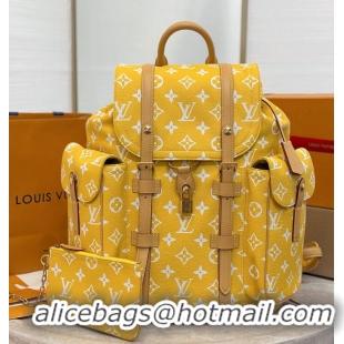 Top Grade Louis Vuitton Christopher P9 MM Backpack M09380 Yellow 2026