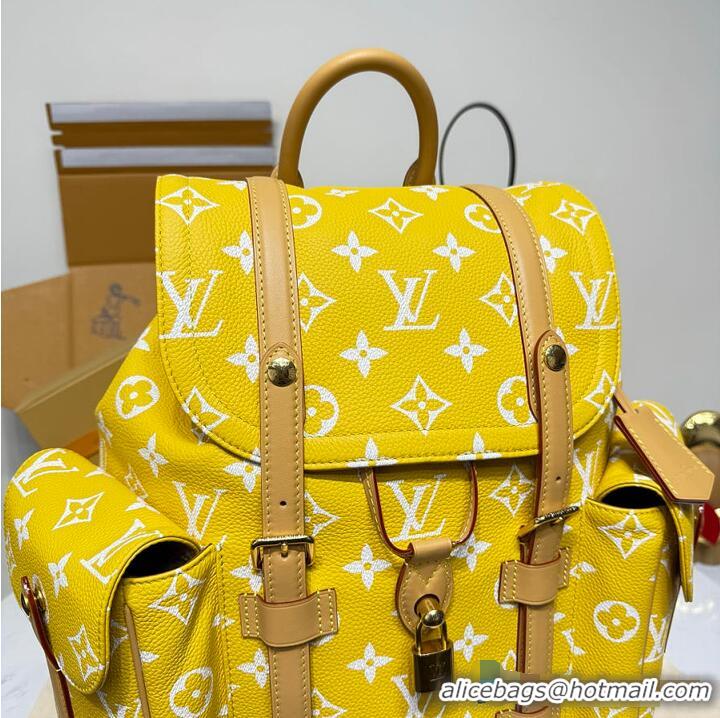 Top Grade Louis Vuitton Christopher P9 MM Backpack M09380 Yellow 2026