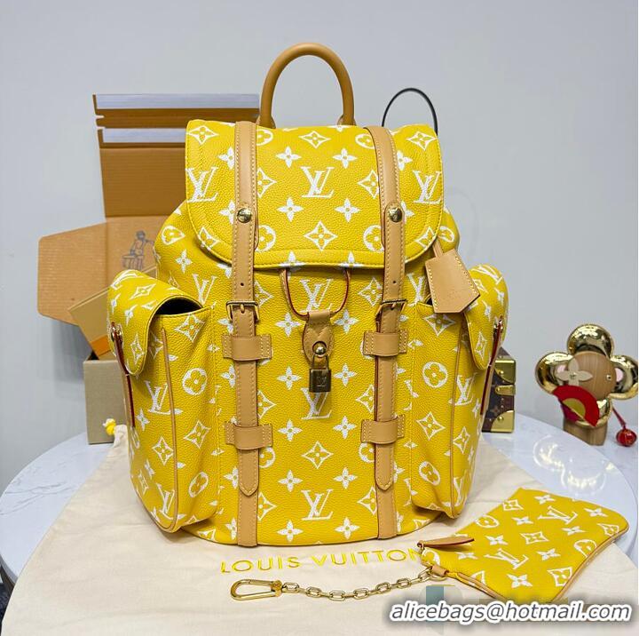 Top Grade Louis Vuitton Christopher P9 MM Backpack M09380 Yellow 2026