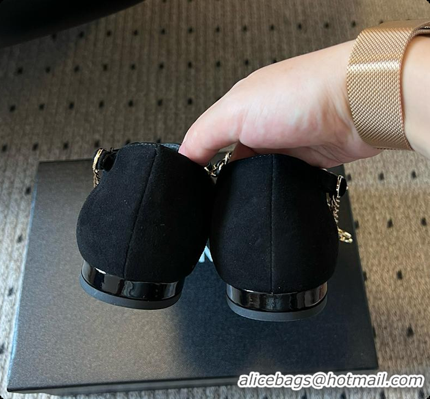 Buy Discount Chanel Mary Janes Lambskin, Patent calfskin, Faux Pearls Black 60702609