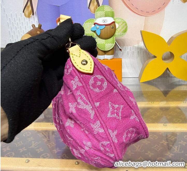 Best Price Louis Vuitton Monogram Denim Pochette Valley M27452 Fuchsia 2026