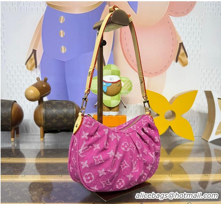 Best Price Louis Vuitton Monogram Denim Pochette Valley M27452 Fuchsia 2026