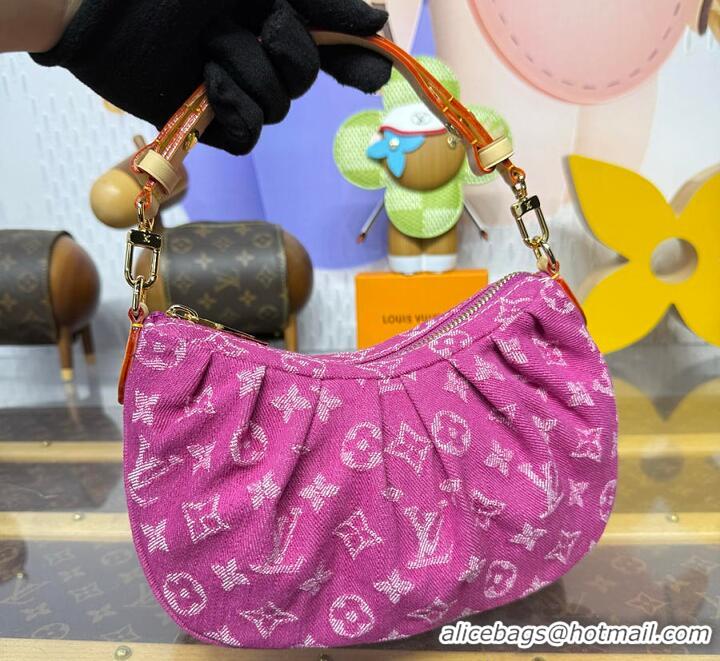 Best Price Louis Vuitton Monogram Denim Pochette Valley M27452 Fuchsia 2026