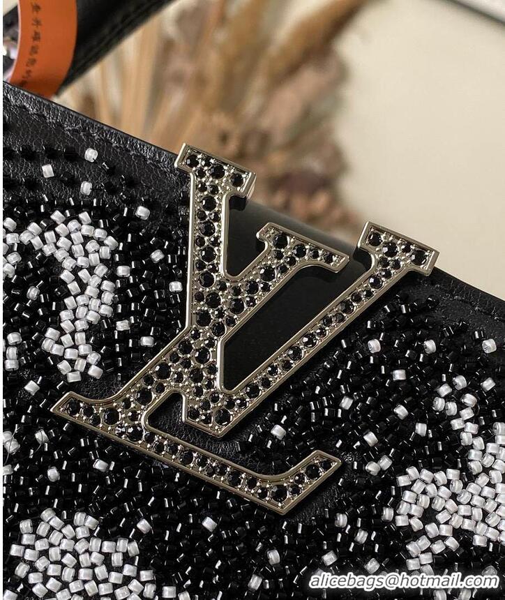 Pretty Style Louis Vuitton Capucines BB Crystal Embroidery Bag M27453 Black 2026