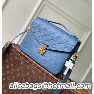 Promotional Louis Vuitton Monogram Empreinte Leather Pochette Metis M47142 Blue Jean 2026