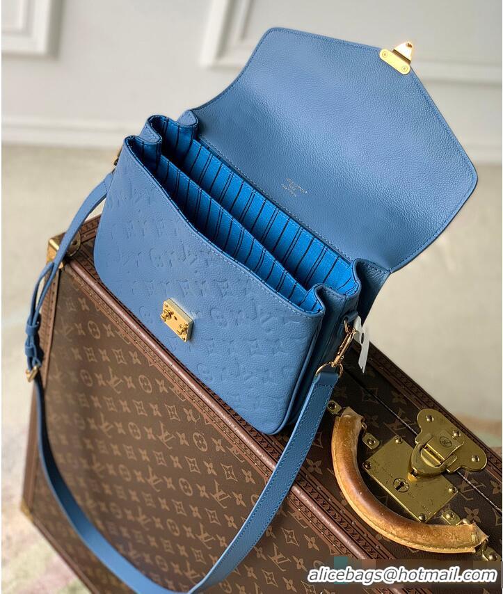 Promotional Louis Vuitton Monogram Empreinte Leather Pochette Metis M47142 Blue Jean 2026