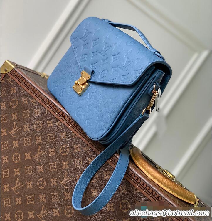 Promotional Louis Vuitton Monogram Empreinte Leather Pochette Metis M47142 Blue Jean 2026