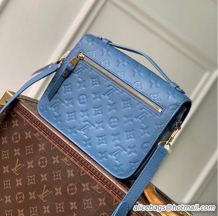 Promotional Louis Vuitton Monogram Empreinte Leather Pochette Metis M47142 Blue Jean 2026