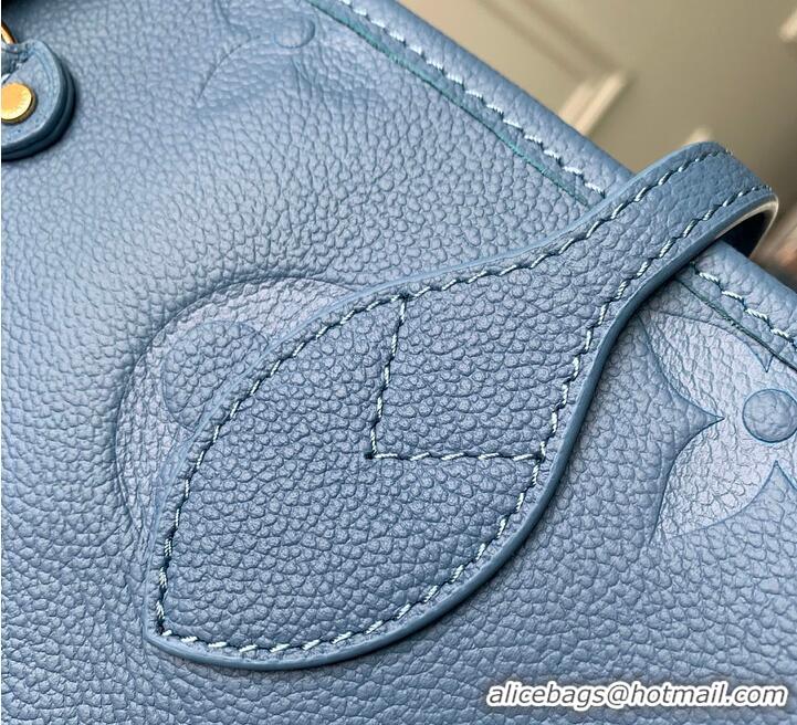 Best Price Louis Vuitton Monogram Empreinte Leather Neverfull MM M27357 Blue Jean 2026