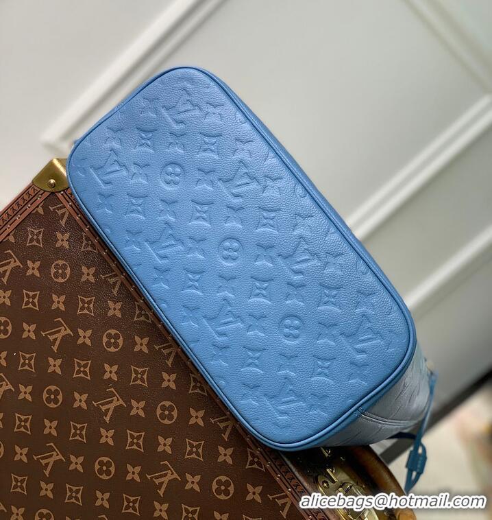Best Price Louis Vuitton Monogram Empreinte Leather Neverfull MM M27357 Blue Jean 2026