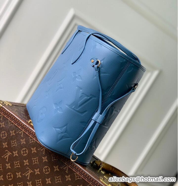 Best Price Louis Vuitton Monogram Empreinte Leather Neverfull MM M27357 Blue Jean 2026