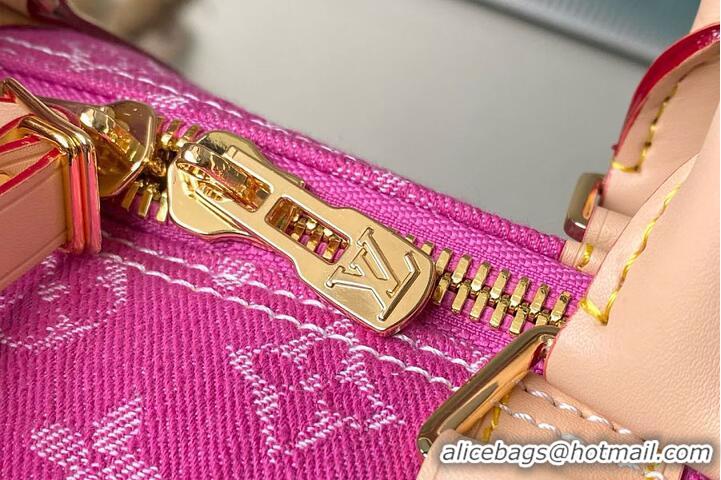 Pretty Style Louis Vuitton Monogram Denim Keepall Bandouliere 45 M27357 Fuchsia 2026