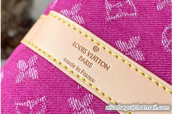 Pretty Style Louis Vuitton Monogram Denim Keepall Bandouliere 45 M27357 Fuchsia 2026